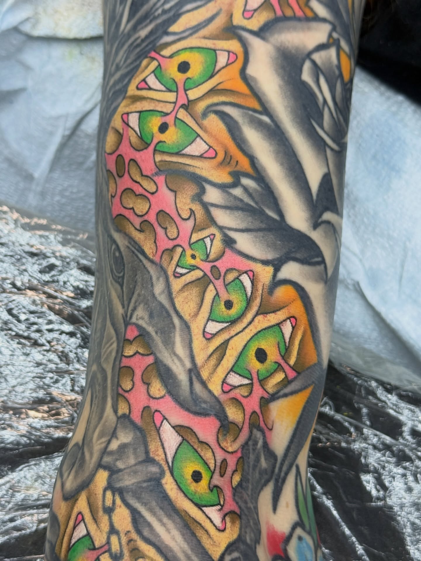 Tattoo by @dylanplazatattoo — american_traditional, dotwork