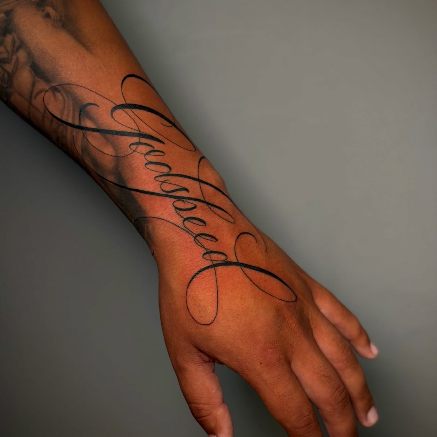 Tattoo by @ocks_tattoos β lettering_script