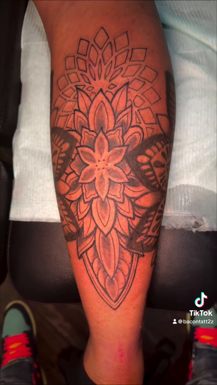 Tattoo by @tattooedbybacon — geometric, dotwork