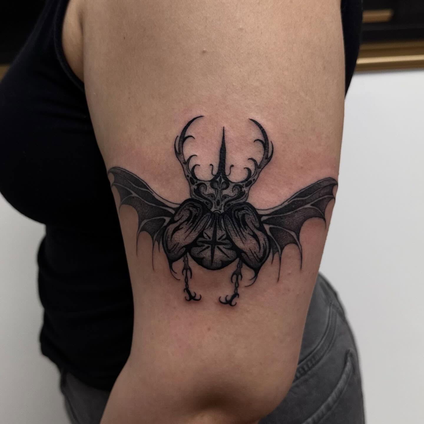 Tattoo by @tattedbycamryn โ black_and_grey