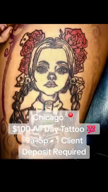Realism tattoo on the back by Trent Johnson