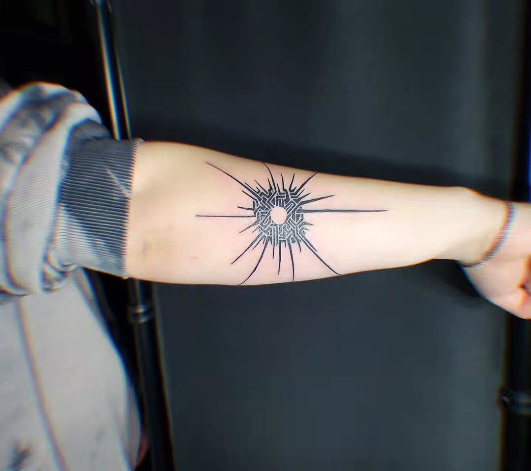Tattoo by @tedslaymaker — geometric, blackwork