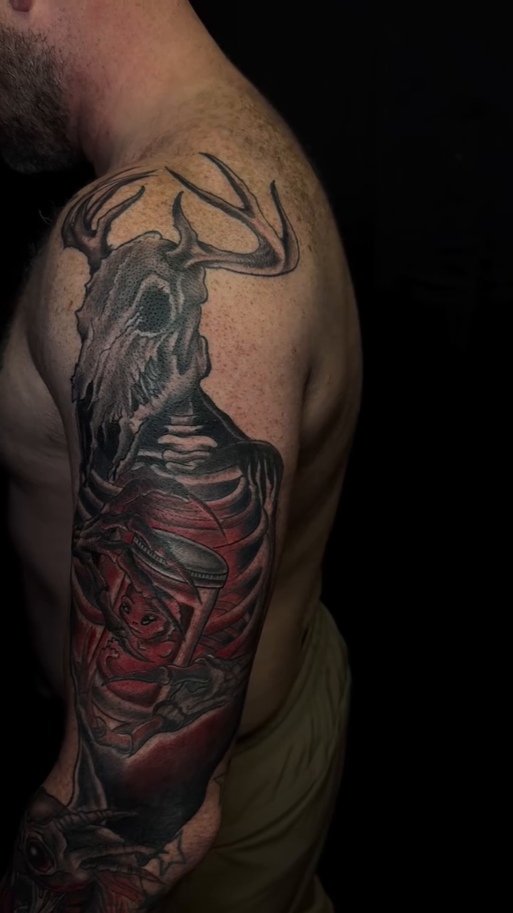 Tattoo by @itscalebbattles — dark_realism, black_and_grey