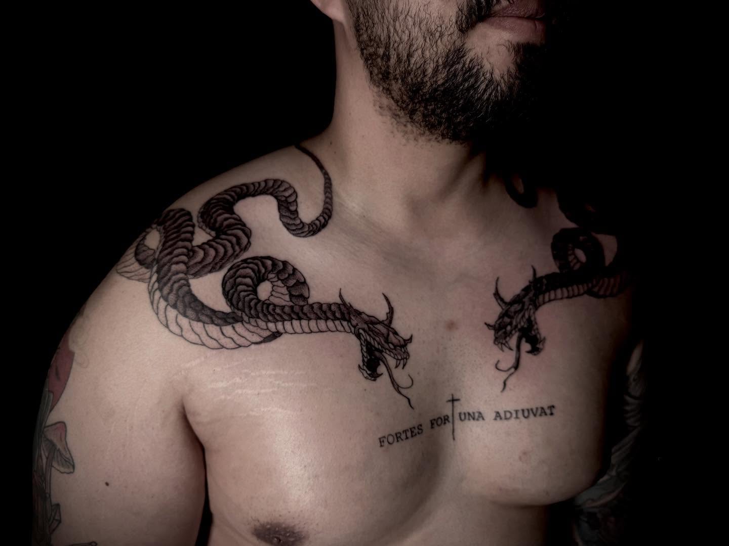 Tattoo by @oneinkedangel — black_and_grey