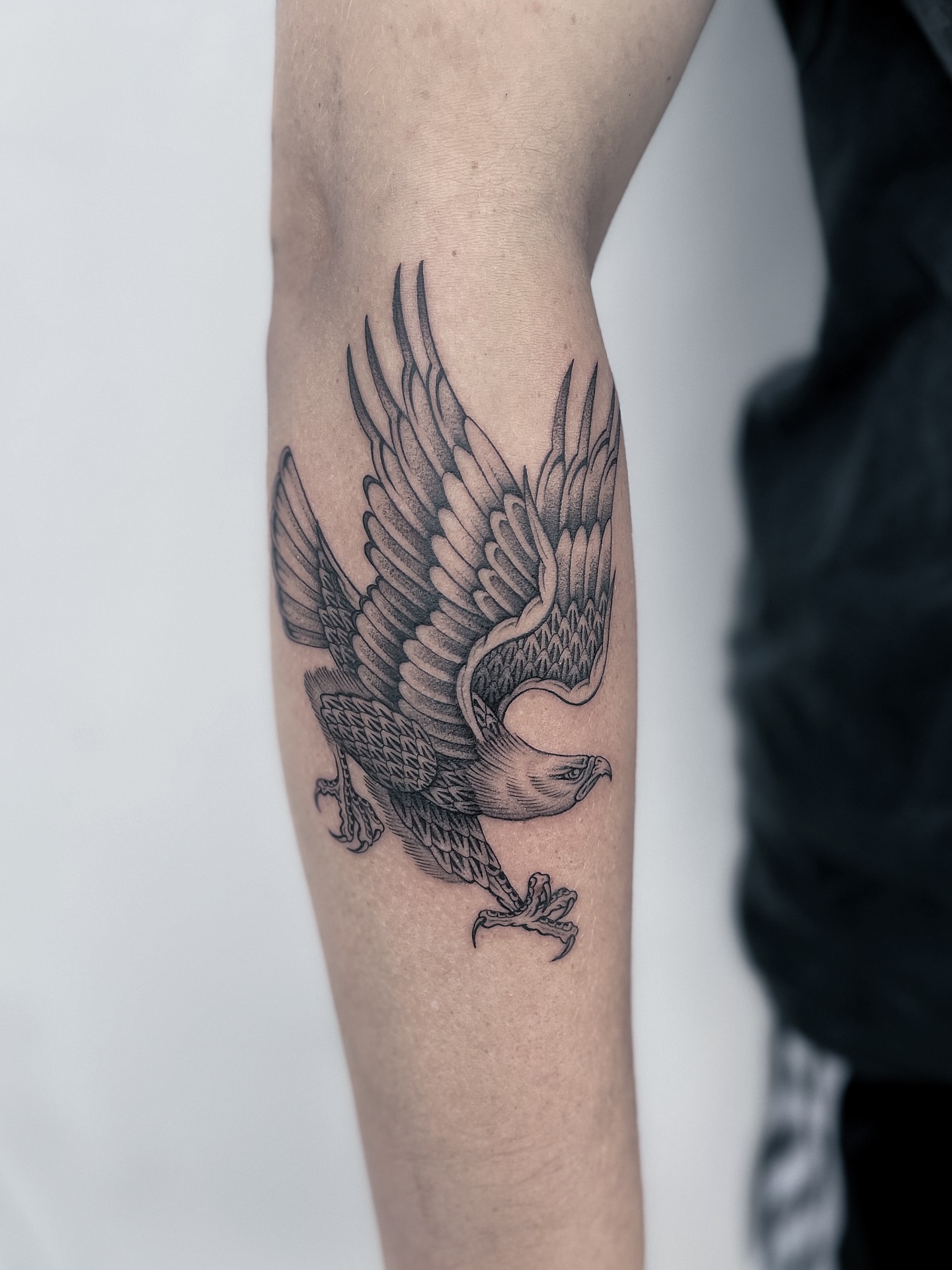 Tattoo by @bradtattoos_ — black_and_grey