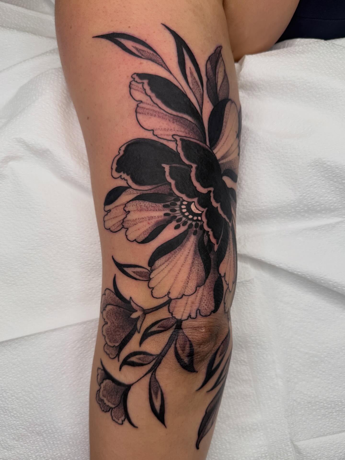 Tattoo by @attackofthe50footwoman — black_and_grey