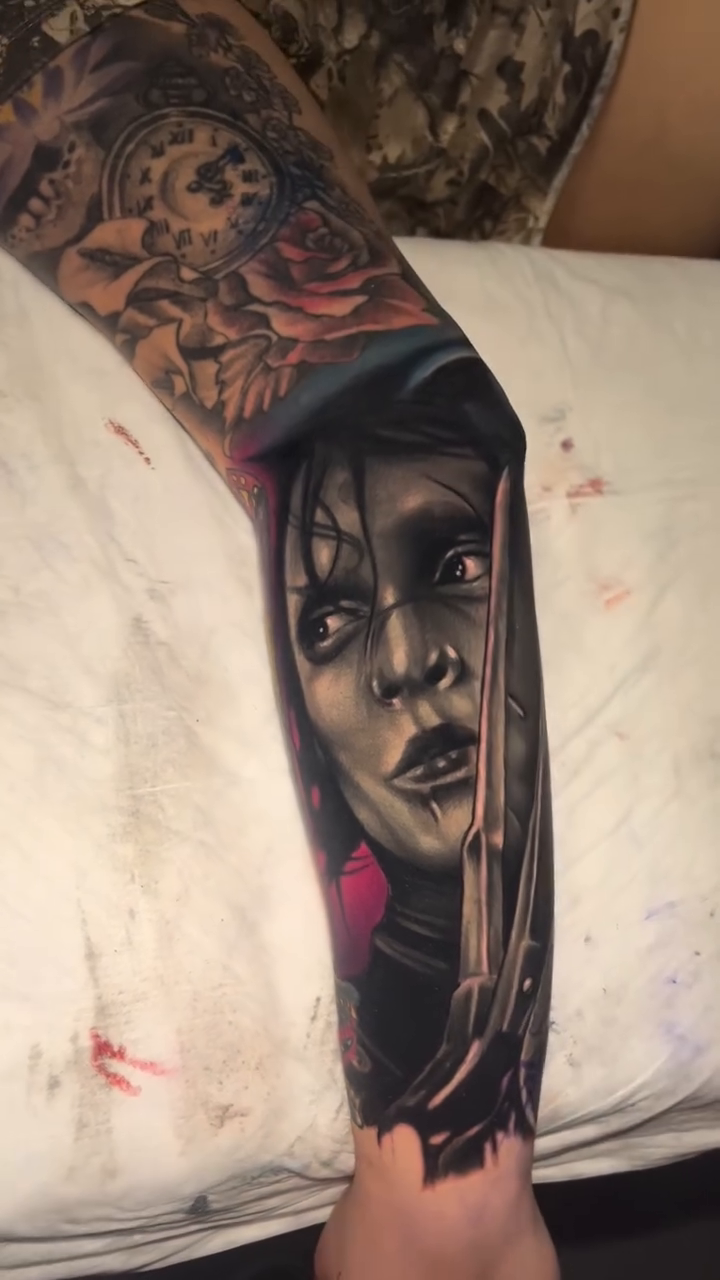 Tattoo by @maxraytattoos — realism, dark_realism