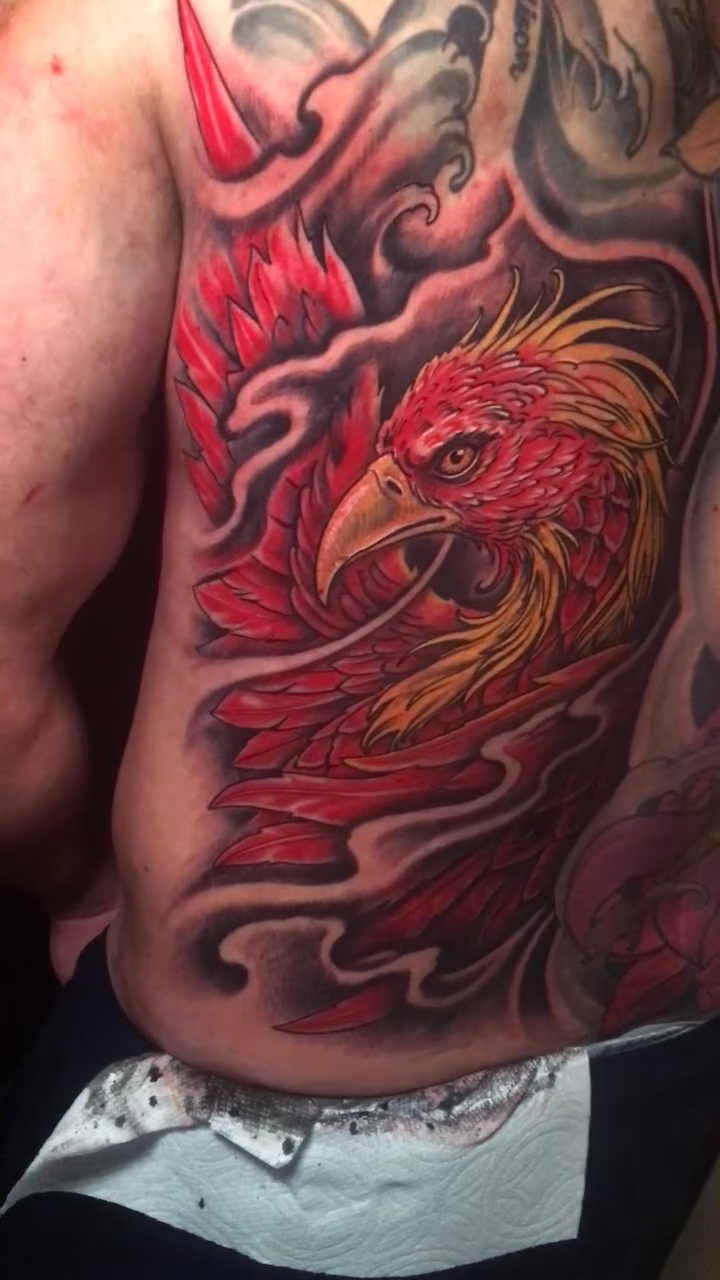Phoenix japanese irezumi tattoo by Jose Calderon
