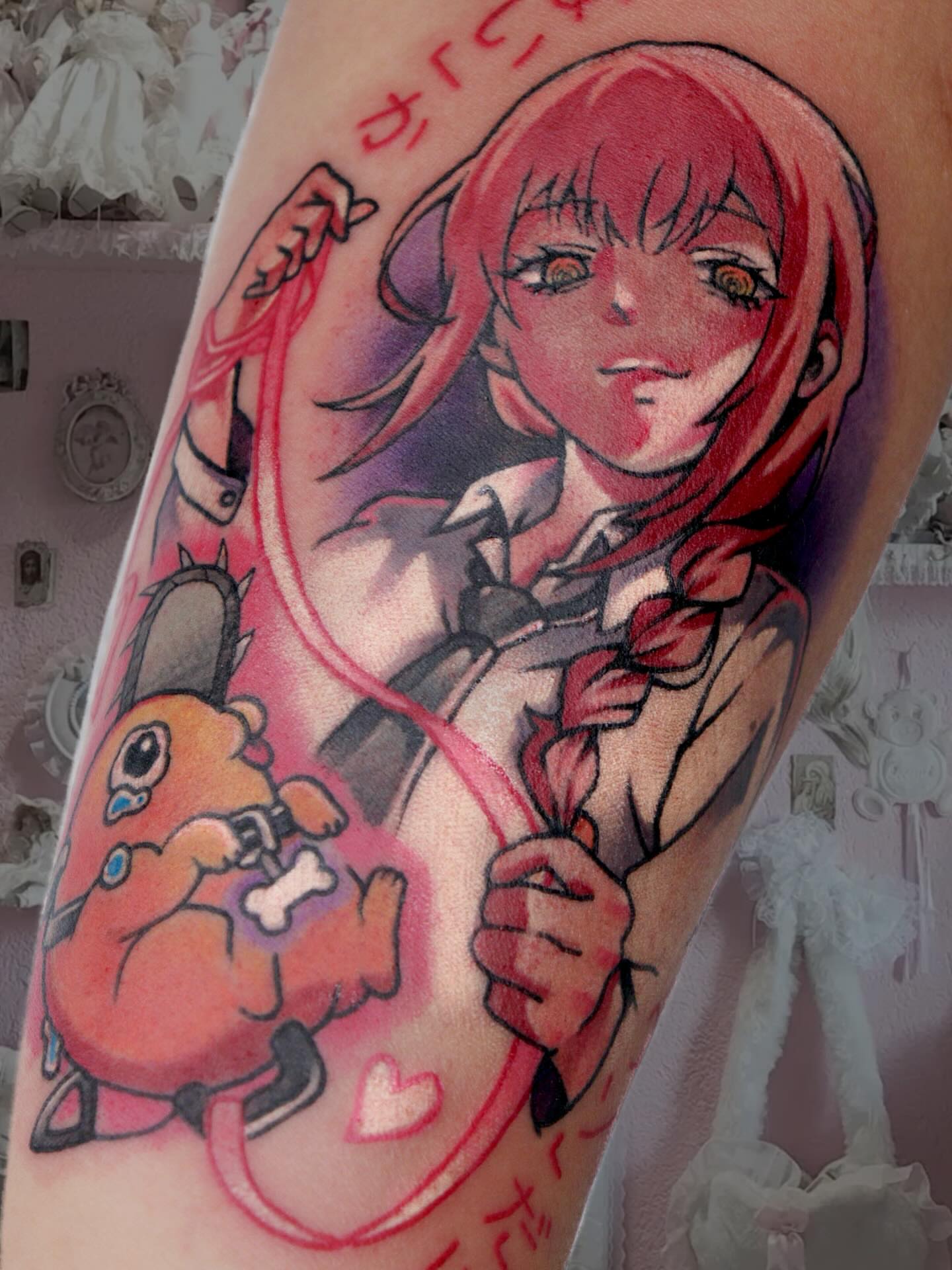 Tattoo by @kill.sweetie — anime, dotwork