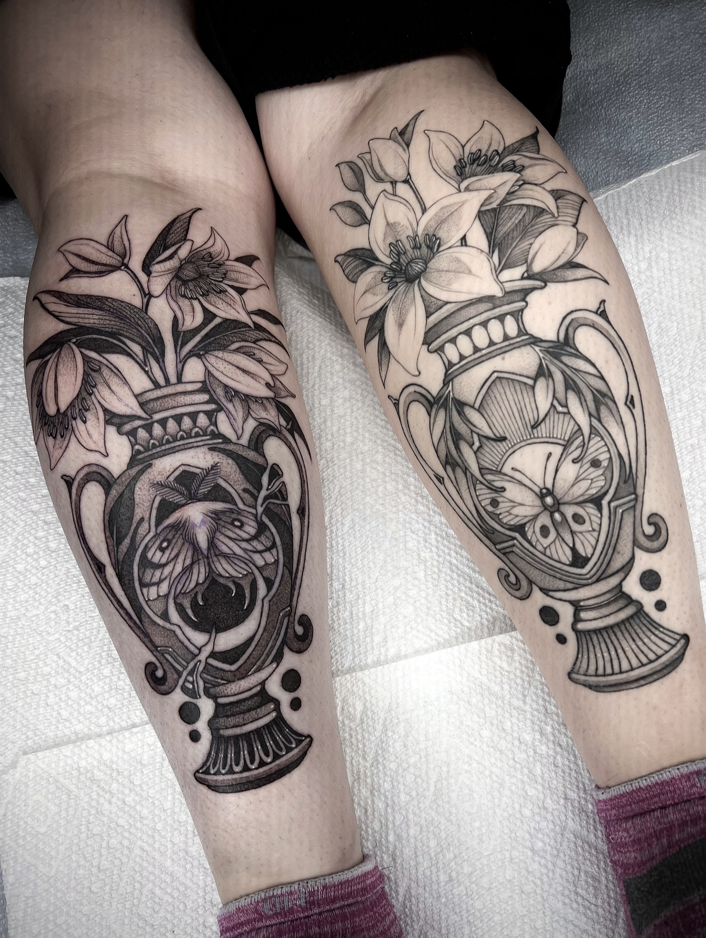 Tattoo by @kayseeshuster — black_and_grey, realism