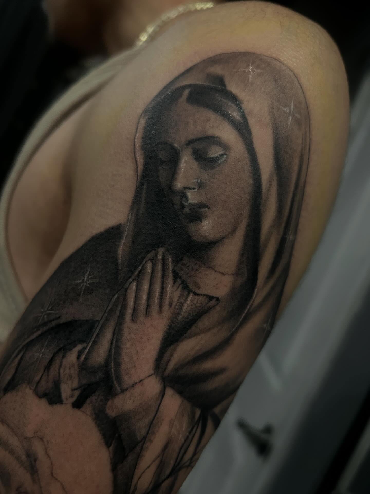 Tattoo by @inkgraved_arts — realism, black_and_grey