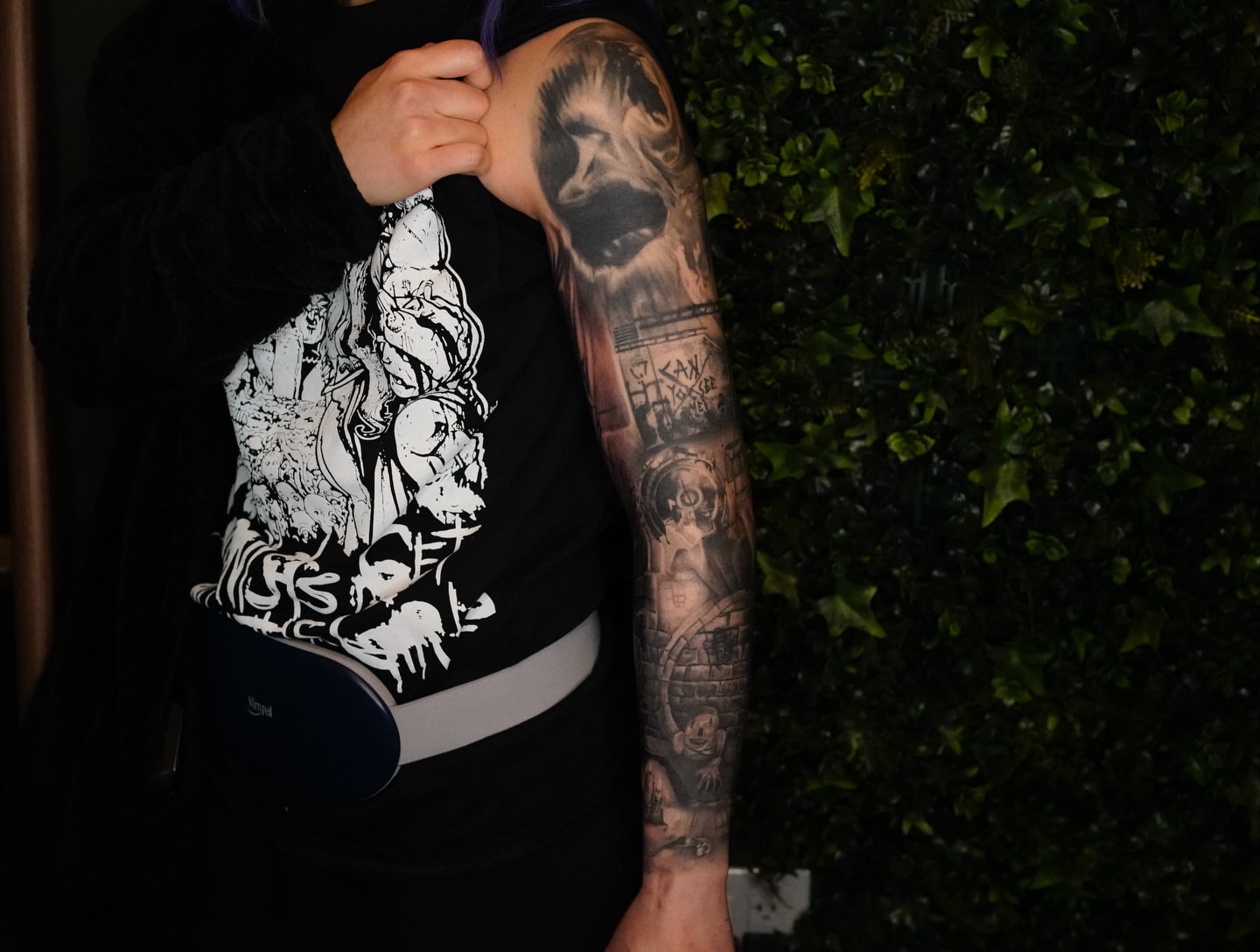 Lion realism tattoo on the forearm by Jaiden Ducoff