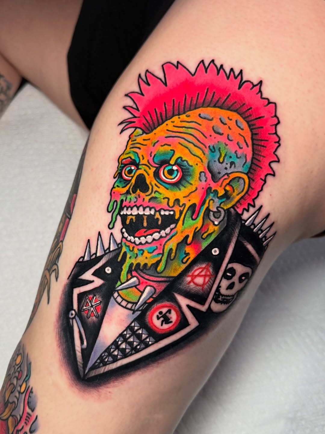 Tattoo by @justintattoosnc — new_school, trash_polka