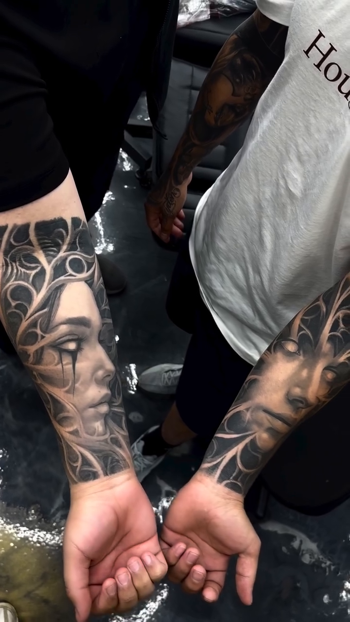 Tattoo by @michaelsosaink — dark_realism, black_and_grey