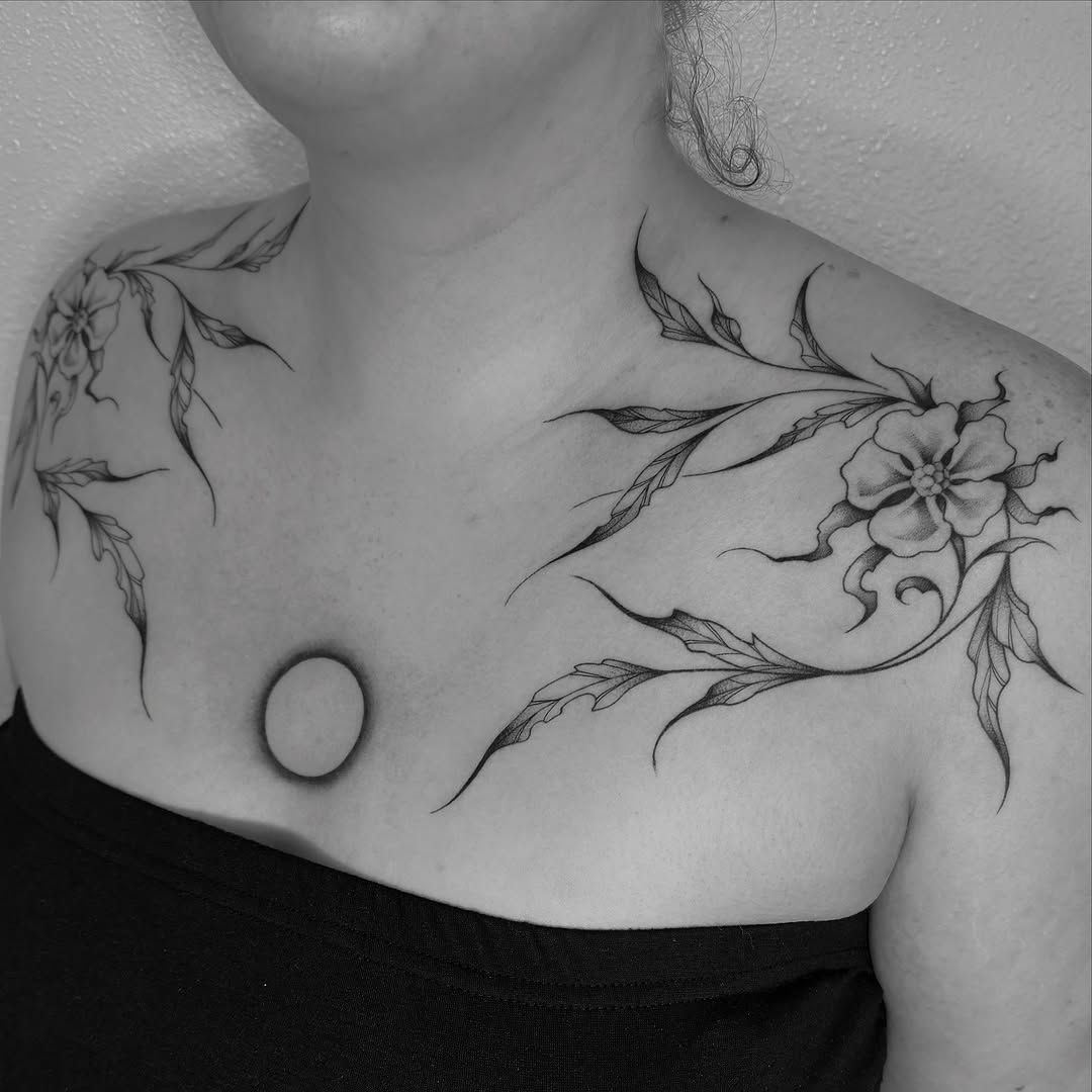 Tattoo by @witchpuke — fine_line, black_and_grey