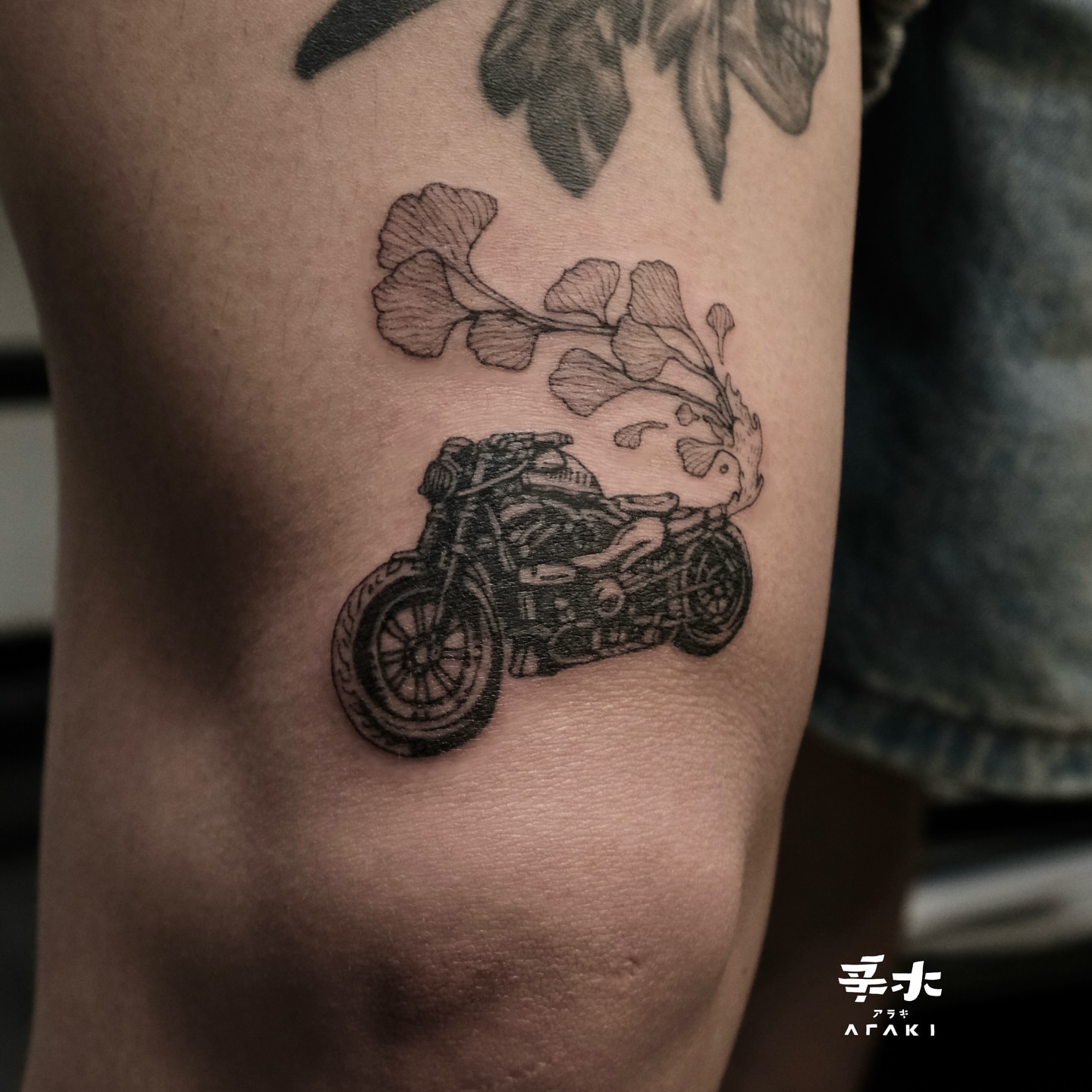 Tattoo by @araki_tattoo — black_and_grey