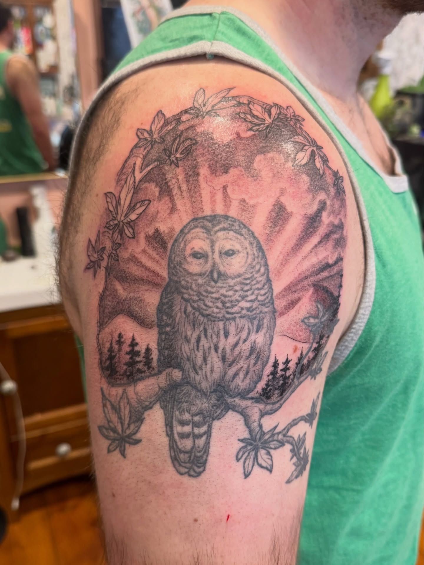 Tattoo by @rebekatattoos — black_and_grey