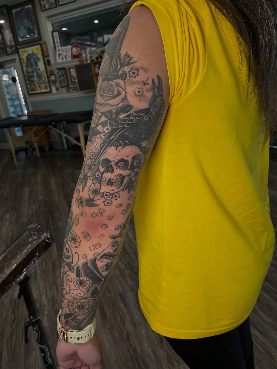 Tattoo by @calebbakertattoo — black_and_grey, realism
