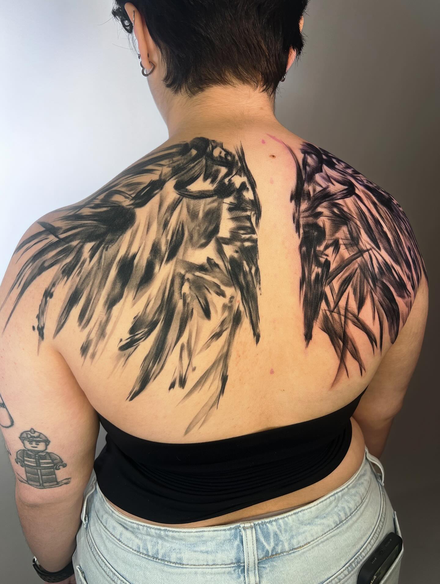 Tattoo by @dolphintattoos — black_and_grey