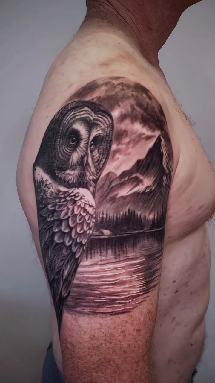 Tattoo by @oxana_ink — realism, black_and_grey