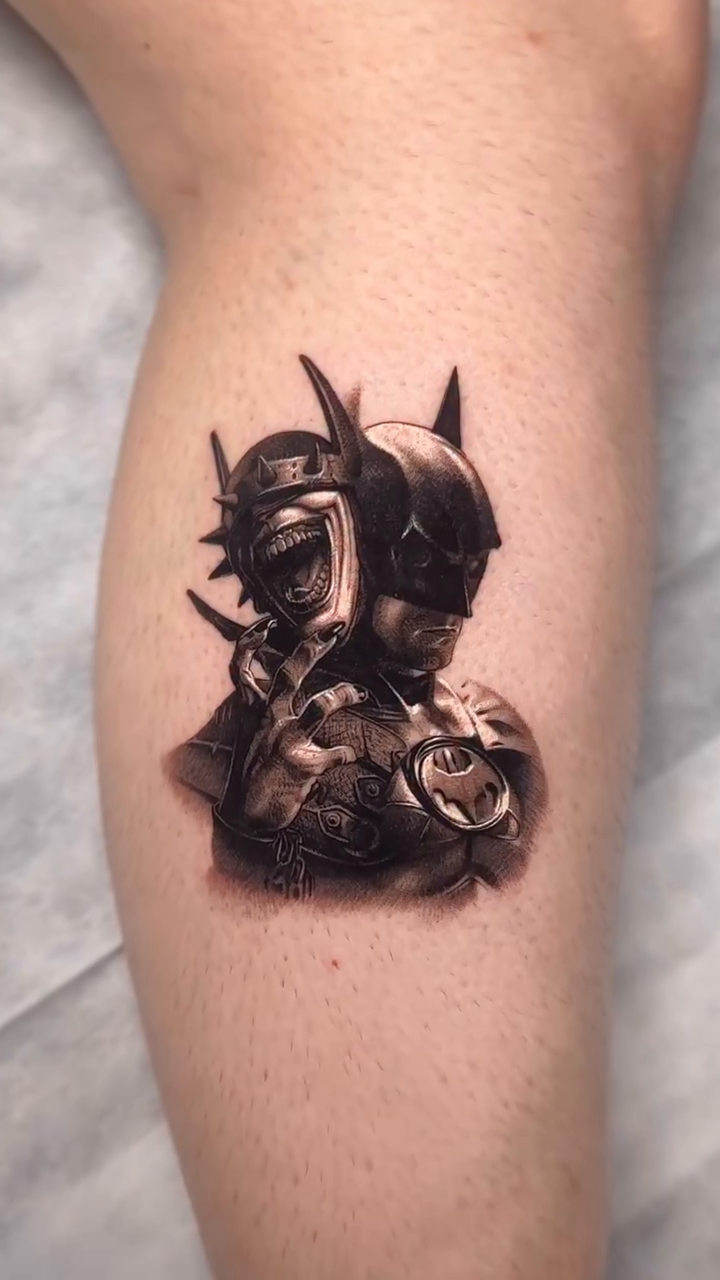 Batman realism tattoo by Saru