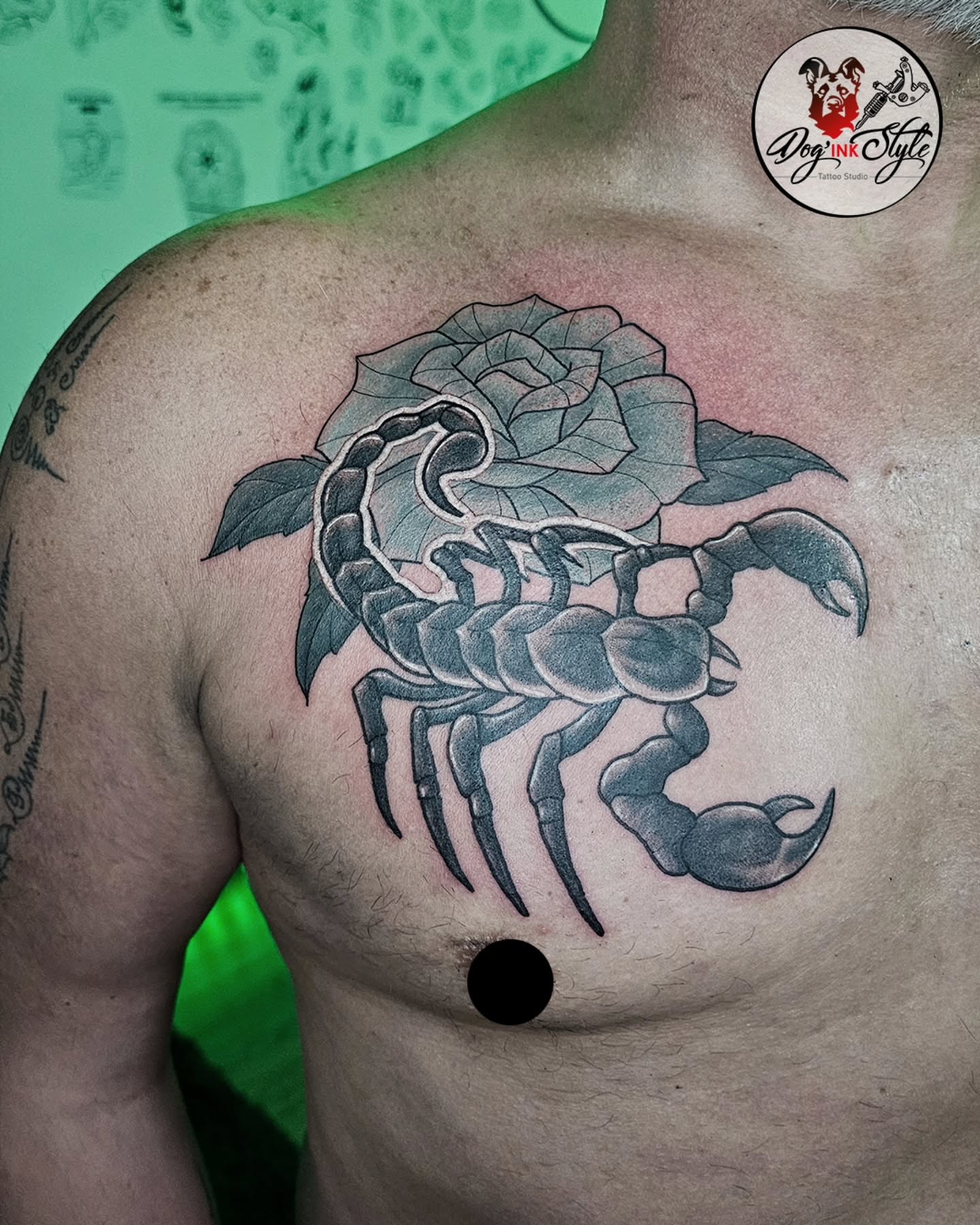 Tattoo by @dog_ink_style β black_and_grey