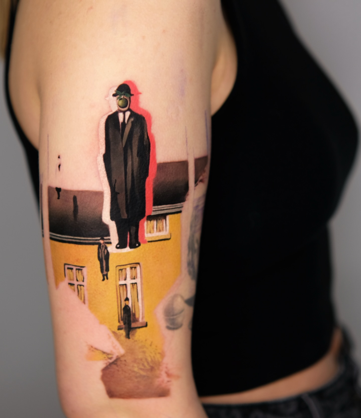 Man in suit realism tattoo on the forearm by 𝐌𝐀𝐊𝐒𝐈𝐌 𝐏𝐀𝐓𝐑𝐈𝐂𝐊