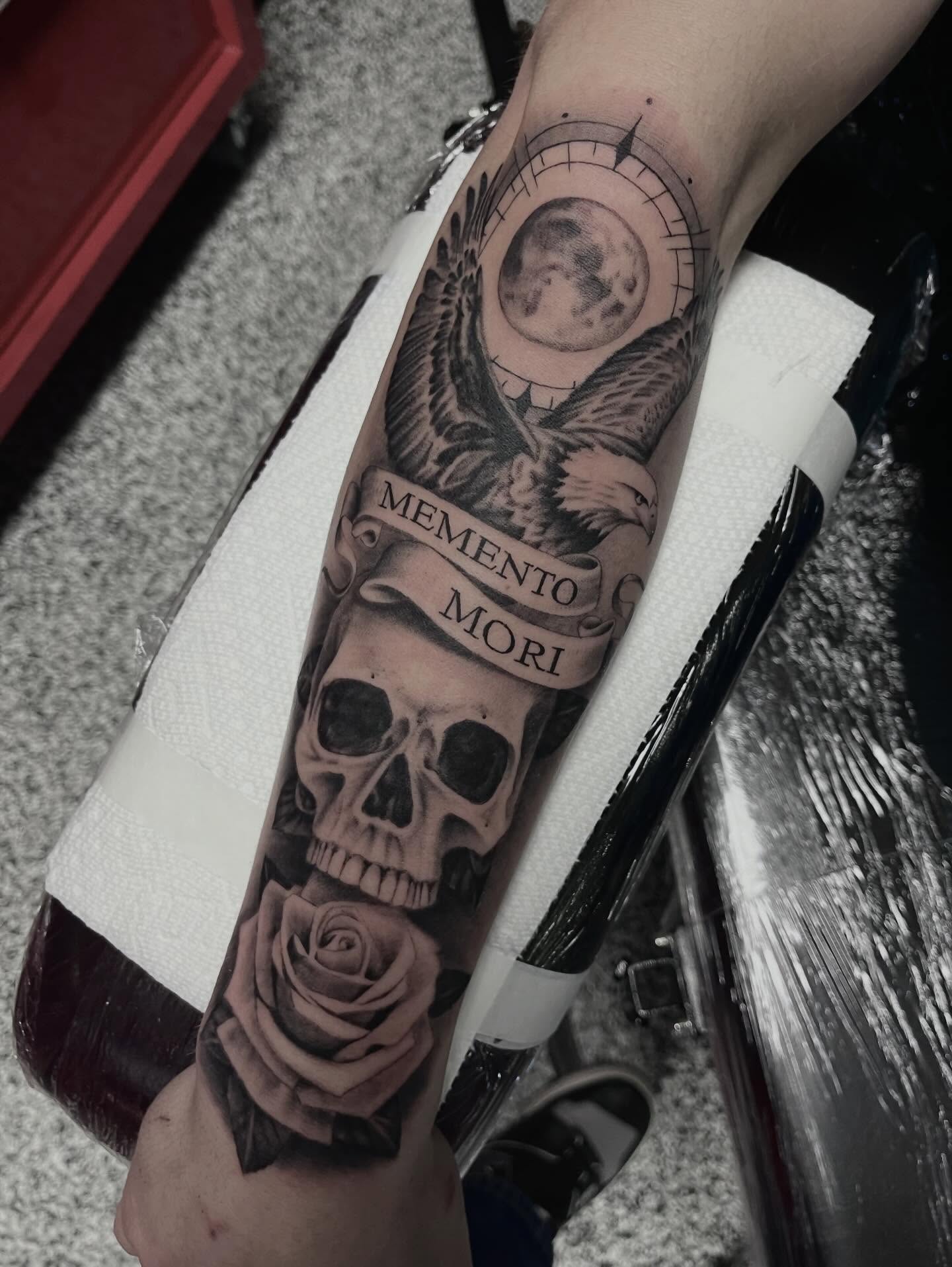 Tattoo by @thinkinkjr — realism, black_and_grey