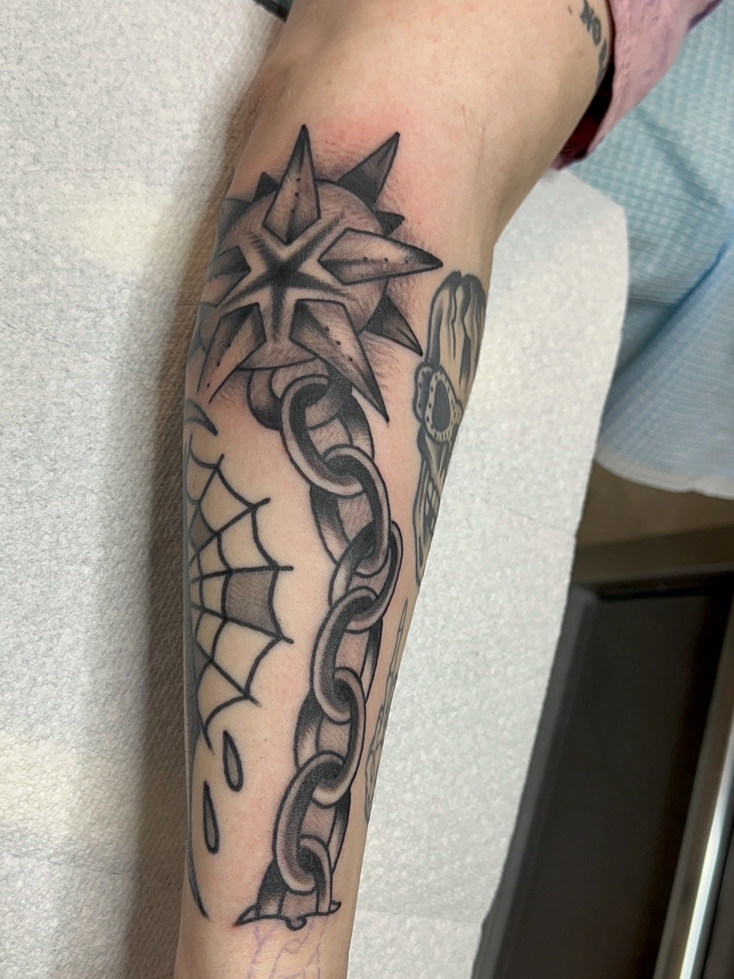 Tattoo by @sailorzactattoos β black_and_grey