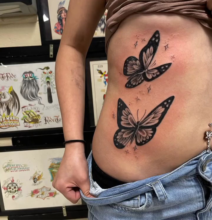 Tattoo by @tat2rikky — fine_line, black_and_grey