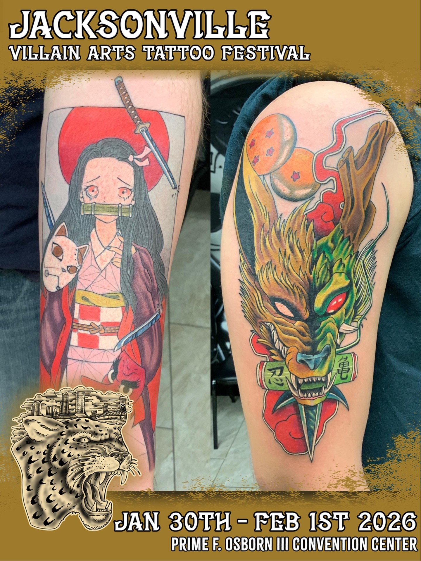 Anime character and dragon japanese irezumi tattoo on the forearm by Shane Montie, Killeen, Texas