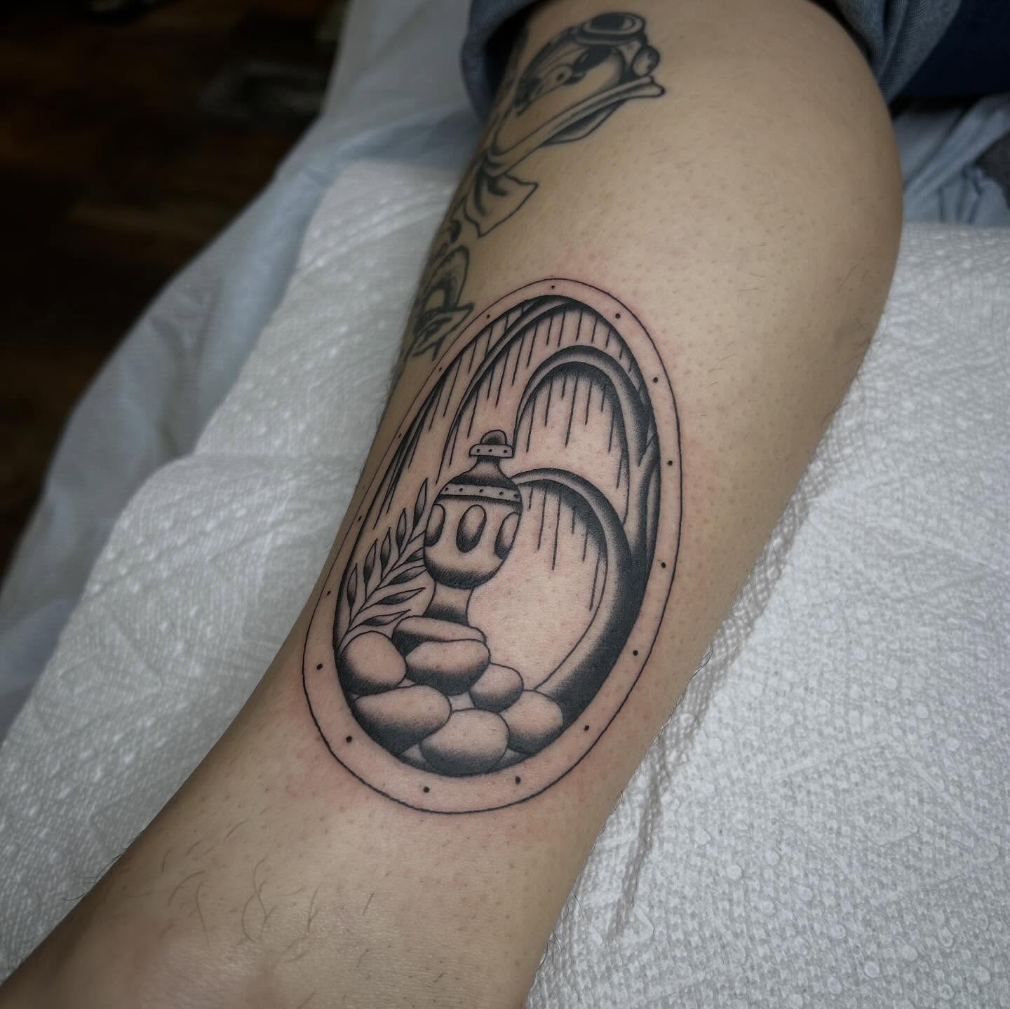 Tattoo by @moosetattooer β dotwork, black_and_grey
