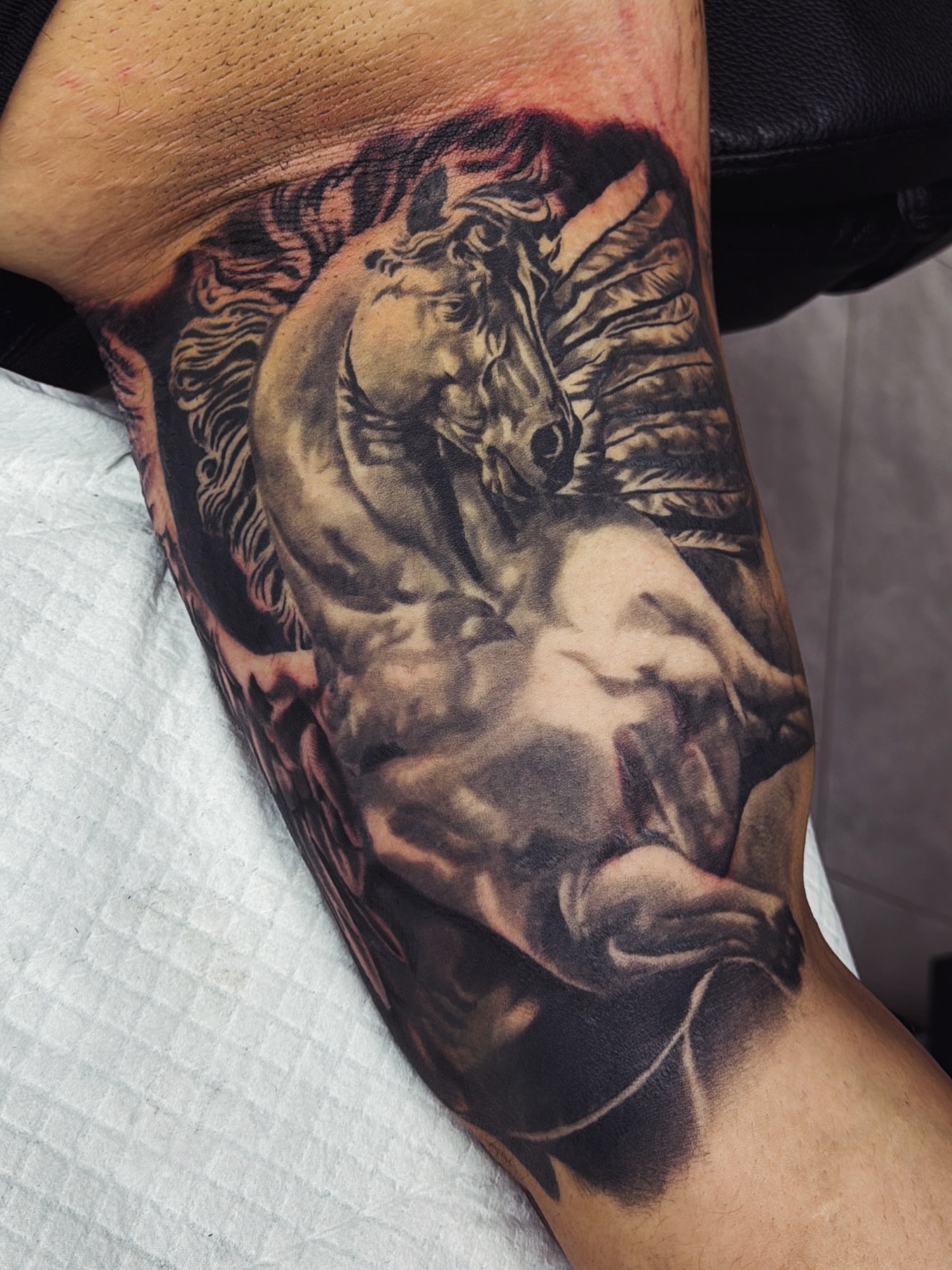 Tattoo by @jaydevito_tattoos — realism, black_and_grey