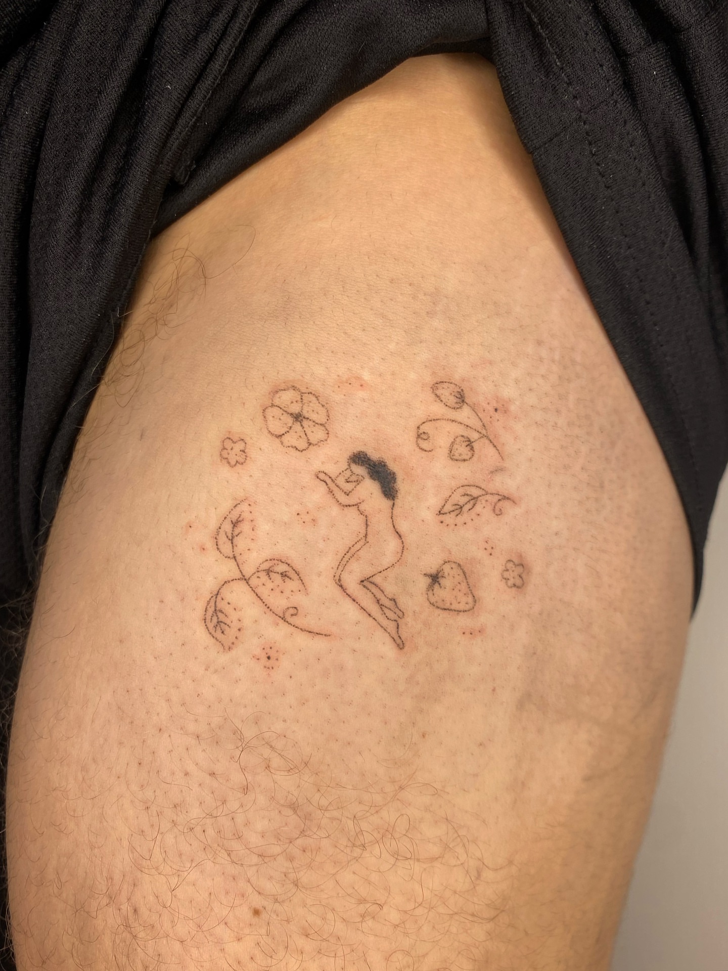 Tattoo by @pokyopokyo — dotwork