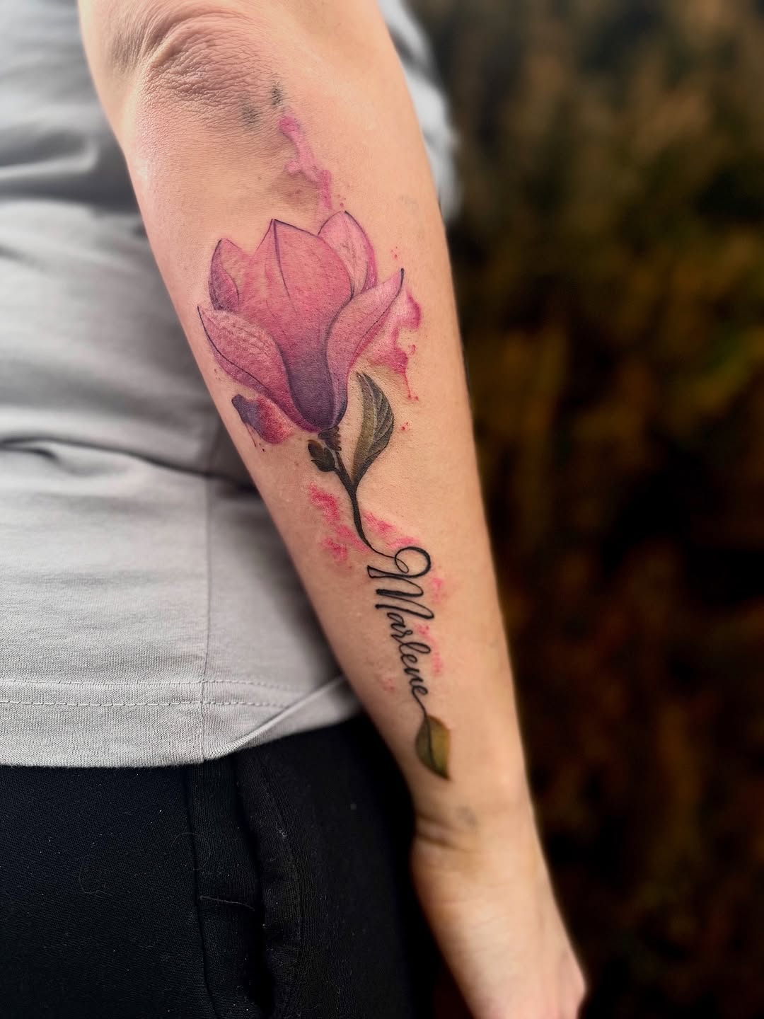 Tattoo by @nannytattoo β lettering_script, watercolor