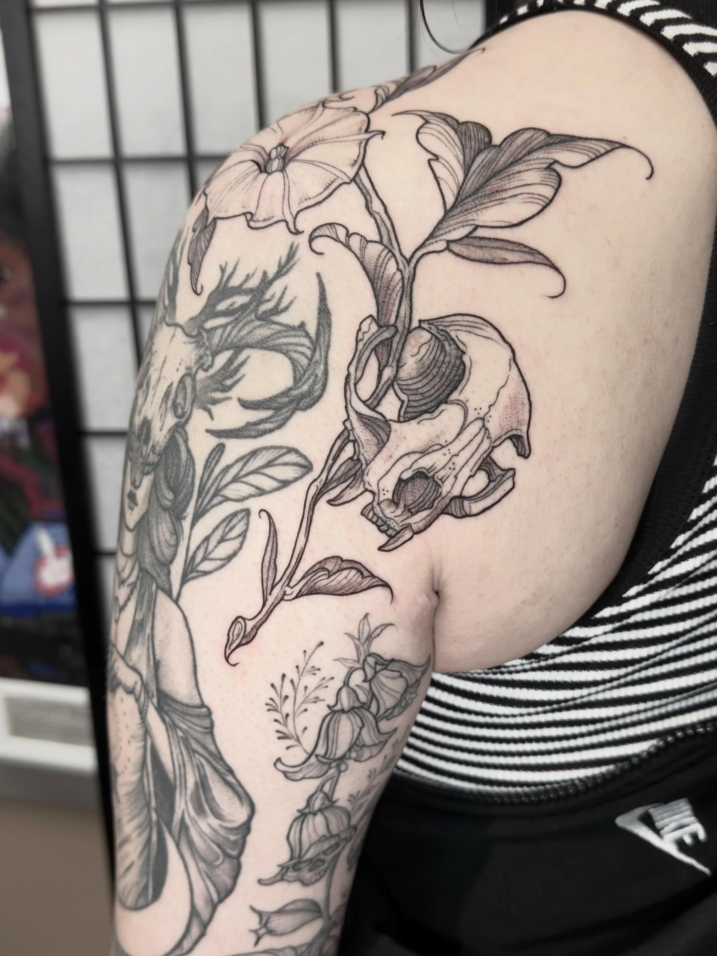 Tattoo by @kmarsdentattoos — black_and_grey, realism