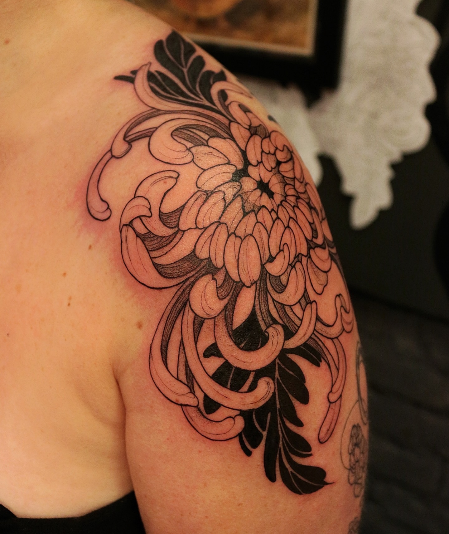Tattoo by @summerbee_tattoo — black_and_grey