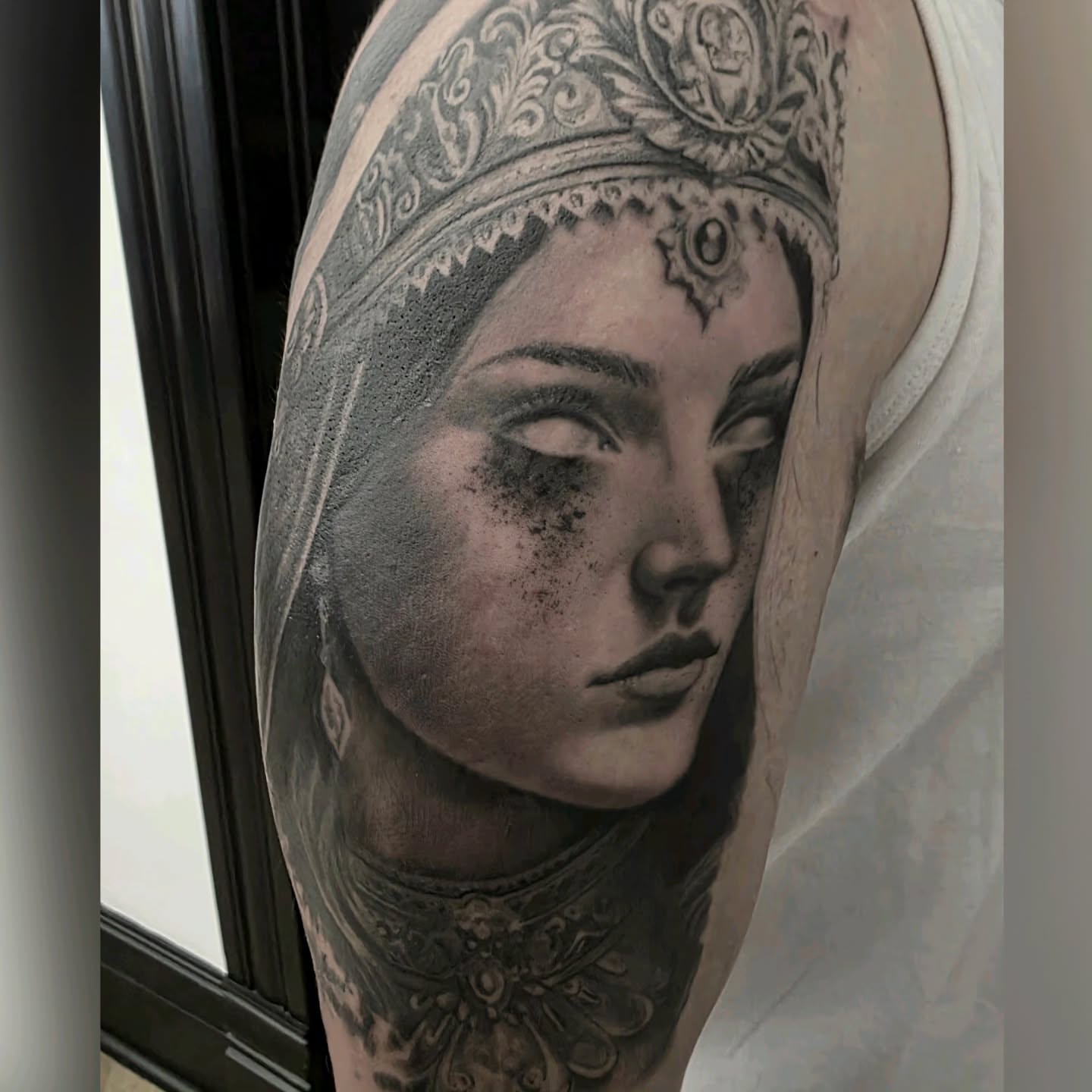 Tattoo by @samanthamcquillanart — realism, black_and_grey