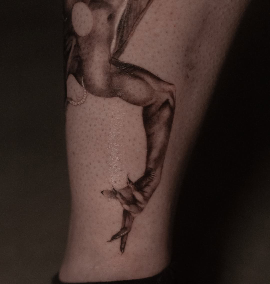 Tattoo by @lejobravo — realism, black_and_grey