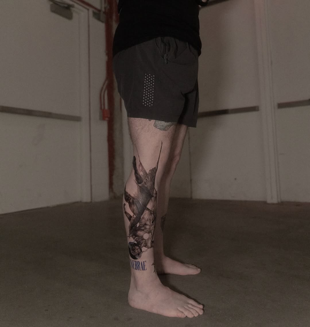 Tattoo by @lejobravo — black_and_grey, realism