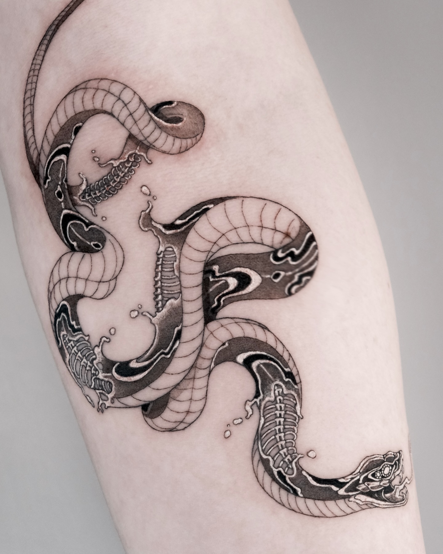 Tattoo by @pobitattoo — black_and_grey