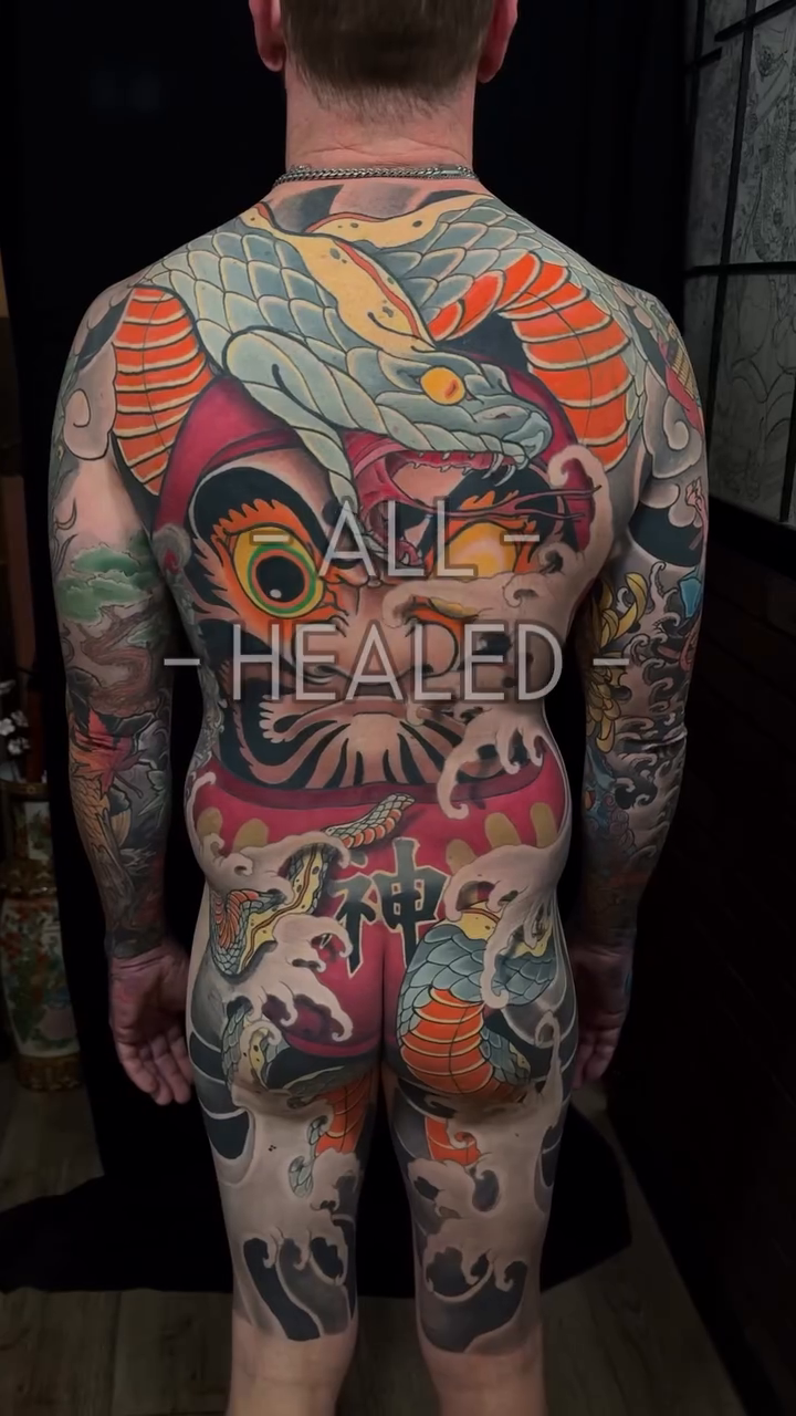 Dragon and waves japanese irezumi tattoo by Las Vegas Japanese Tattoo Artist, Las Vegas, Nevada