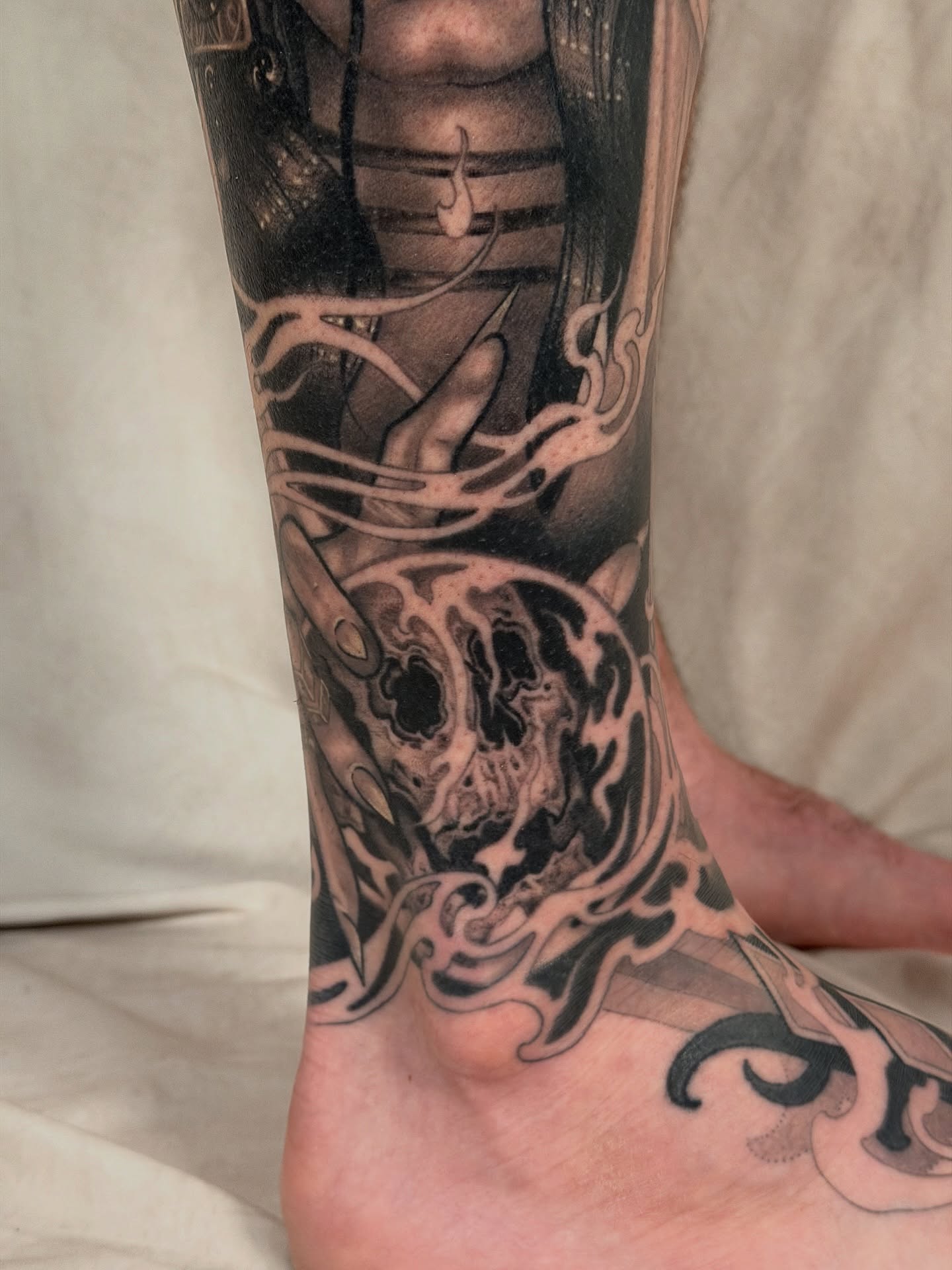 Tattoo by @iamnicholasblack — black_and_grey, dark_realism