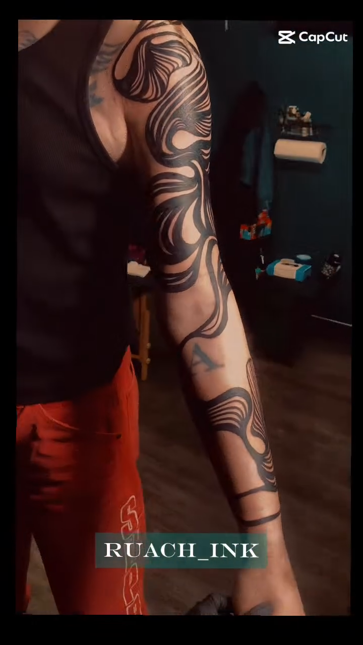 Tattoo by @ruach_ink — blackwork, geometric