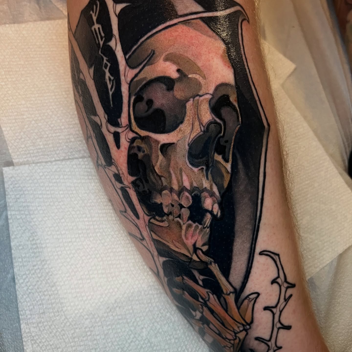 Tattoo by @weekstattoo — realism, dark_realism