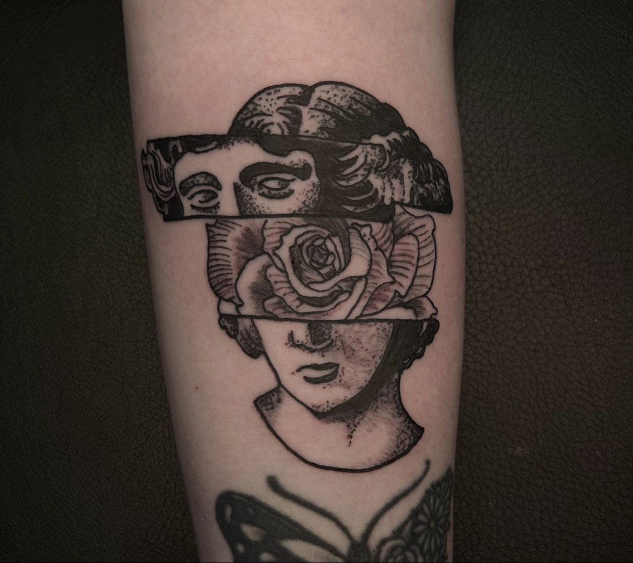 Tattoo by @needlecakeinc — black_and_grey