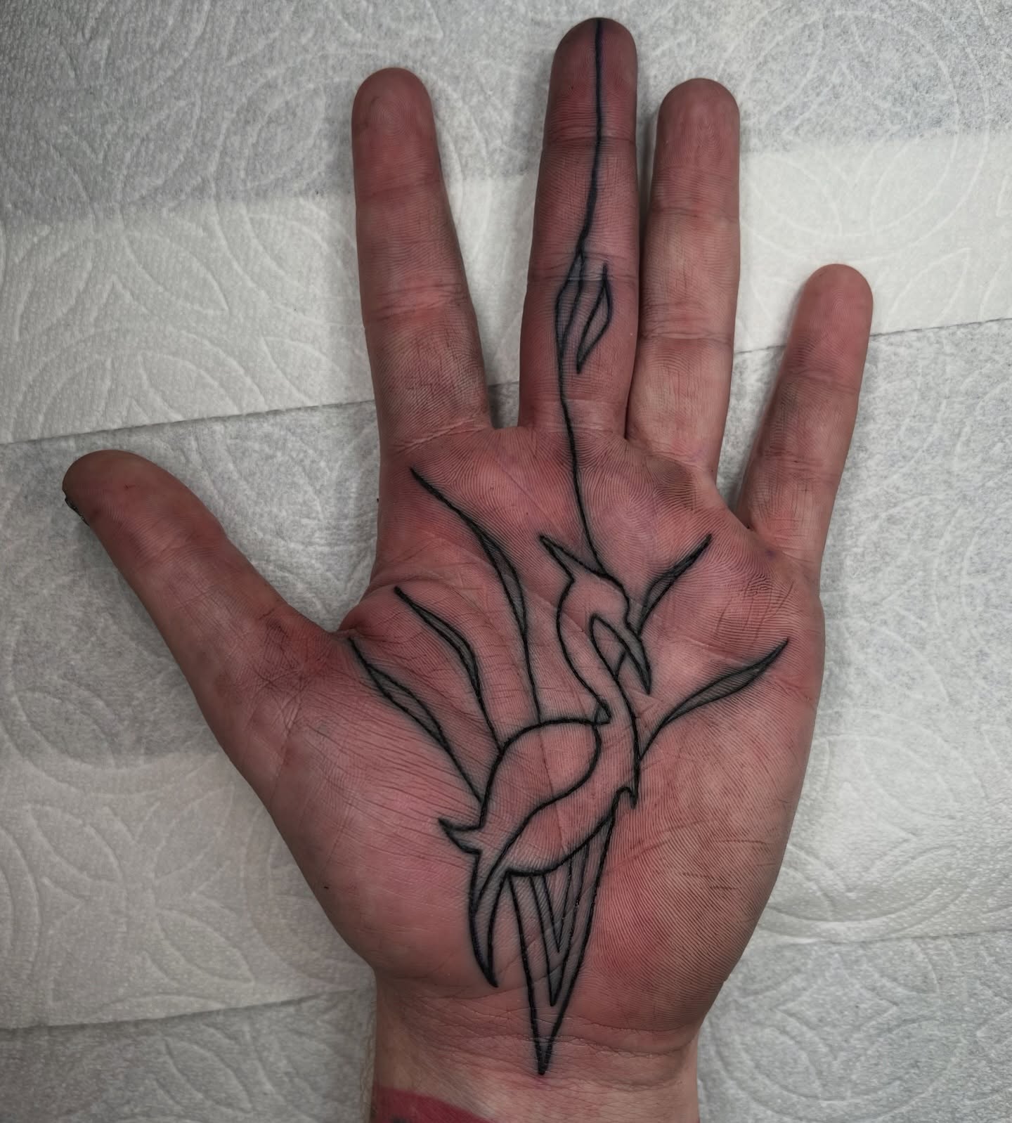 Flame black and grey tattoo on the hand by Hades cabrera, Richmond, Virginia