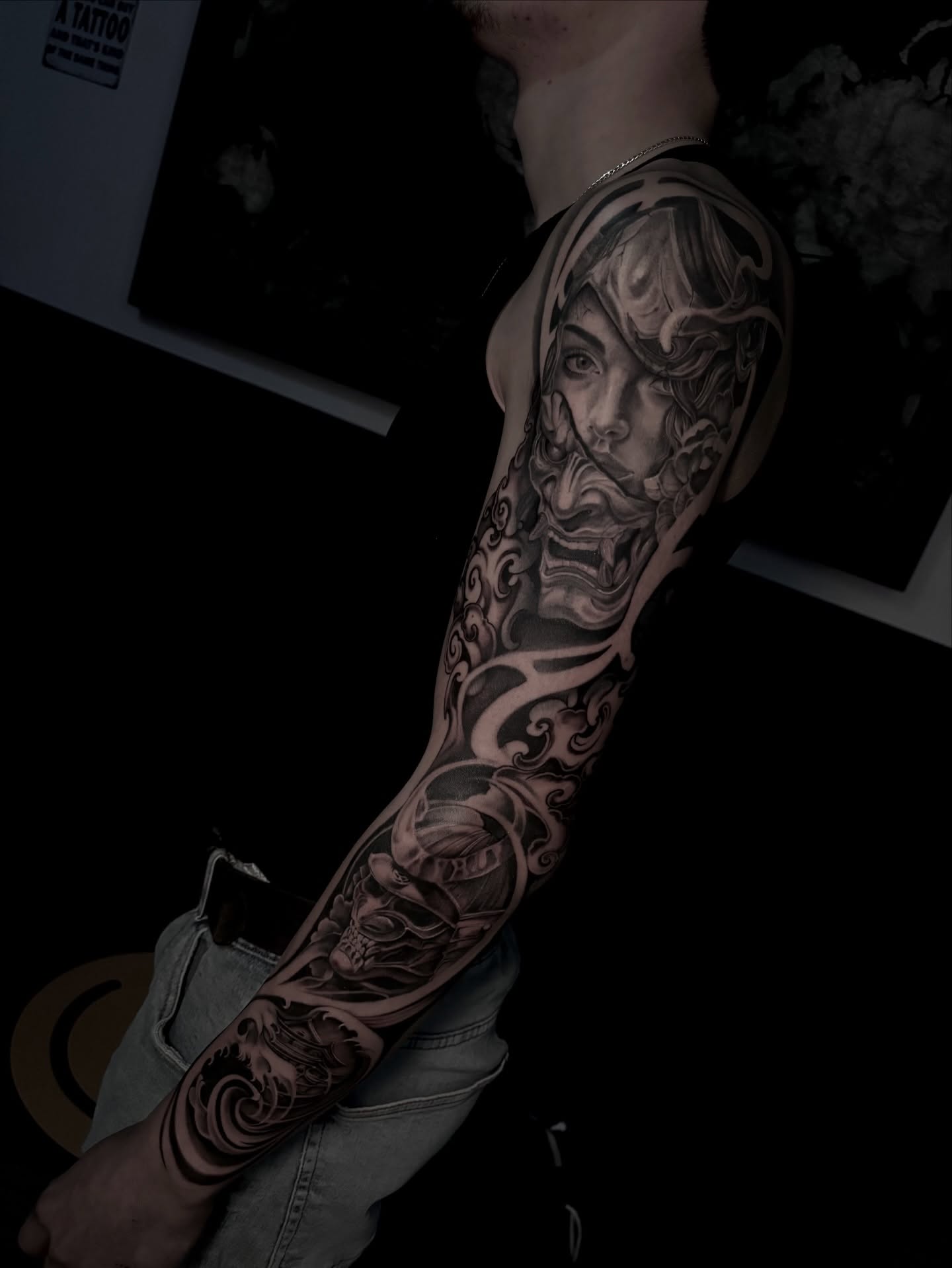 Tattoo by @ariusink — black_and_grey, realism