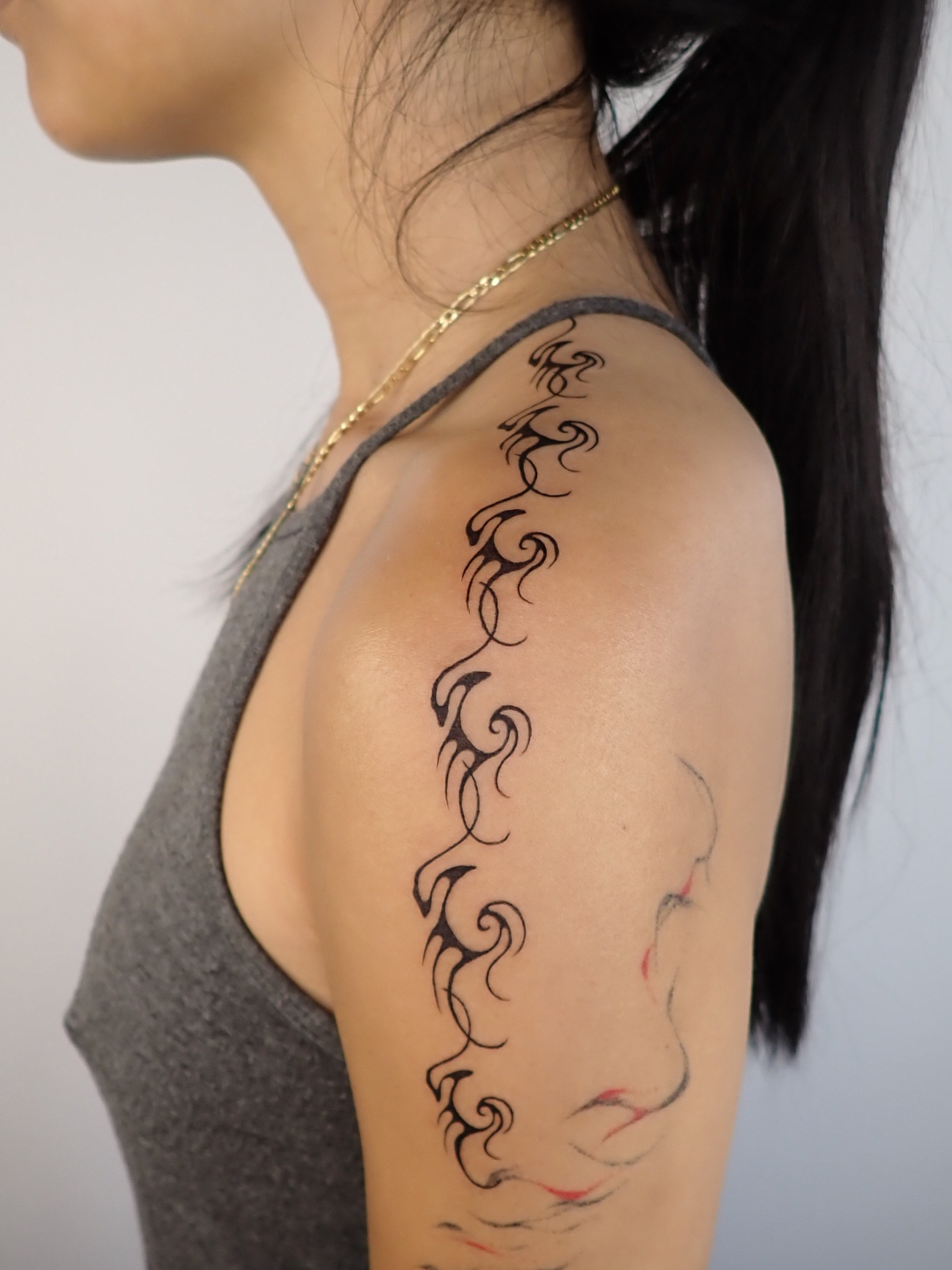 Tribal design tribal tattoo on the shoulder by thalia