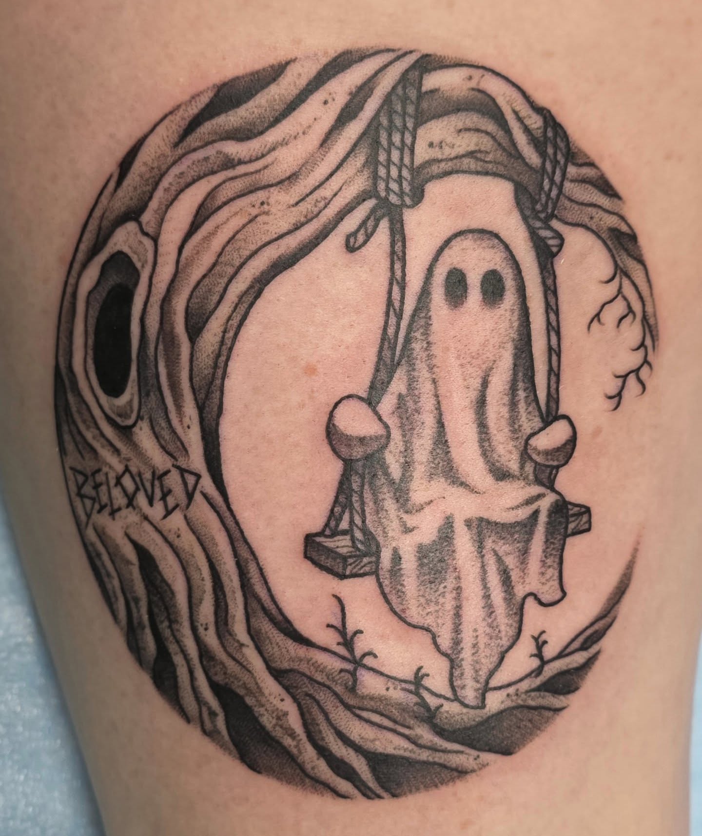 Tattoo by @lizz_zee — black_and_grey, realism